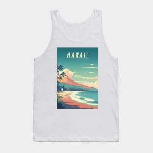 Hawaii Vintage Retro Travel Poster Tank Top